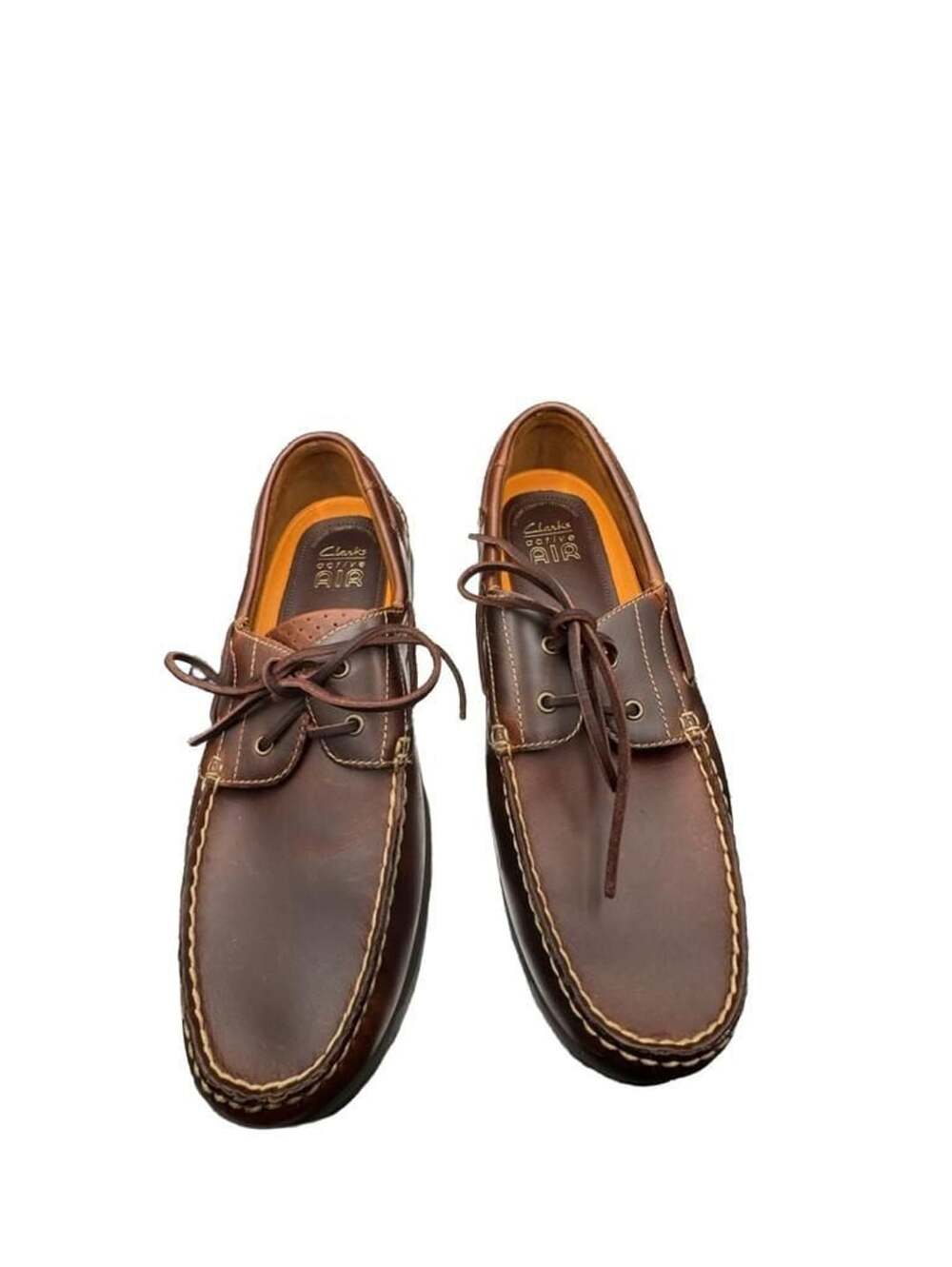 Clarks Active Air Boat Shoes Brown Leather